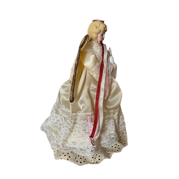 Vintage Merry Midget Angel Christmas Tree Topper GE 10 Light Set 9" Tall - Picture 3 of 10